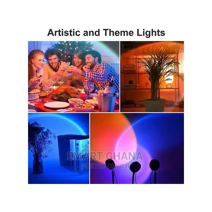 USB Sunset Lamp With 4PCS Different Colors Films 360 Degree