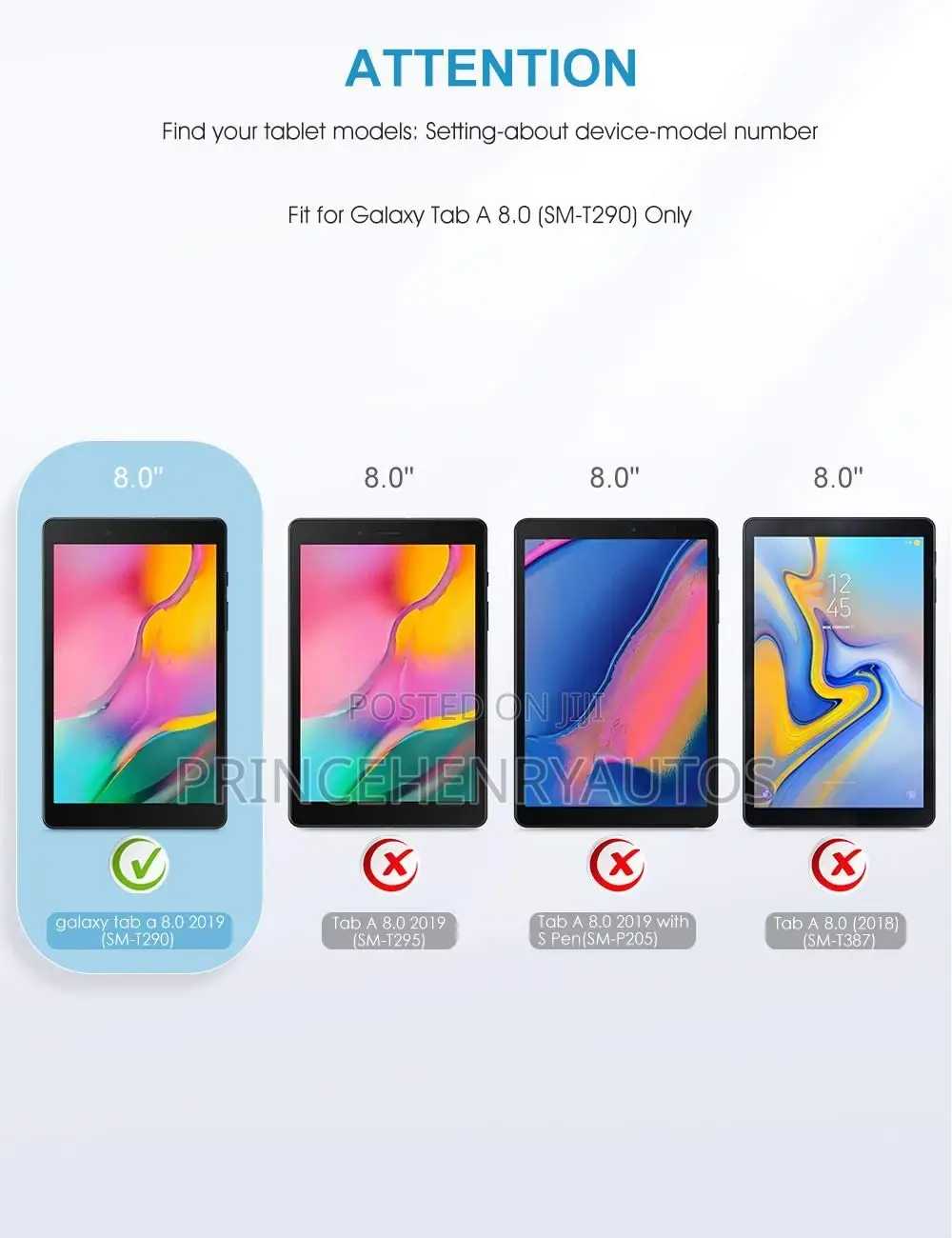 Sparin Tempered Screen Protector for Tab a 8.0 Sm T290/295