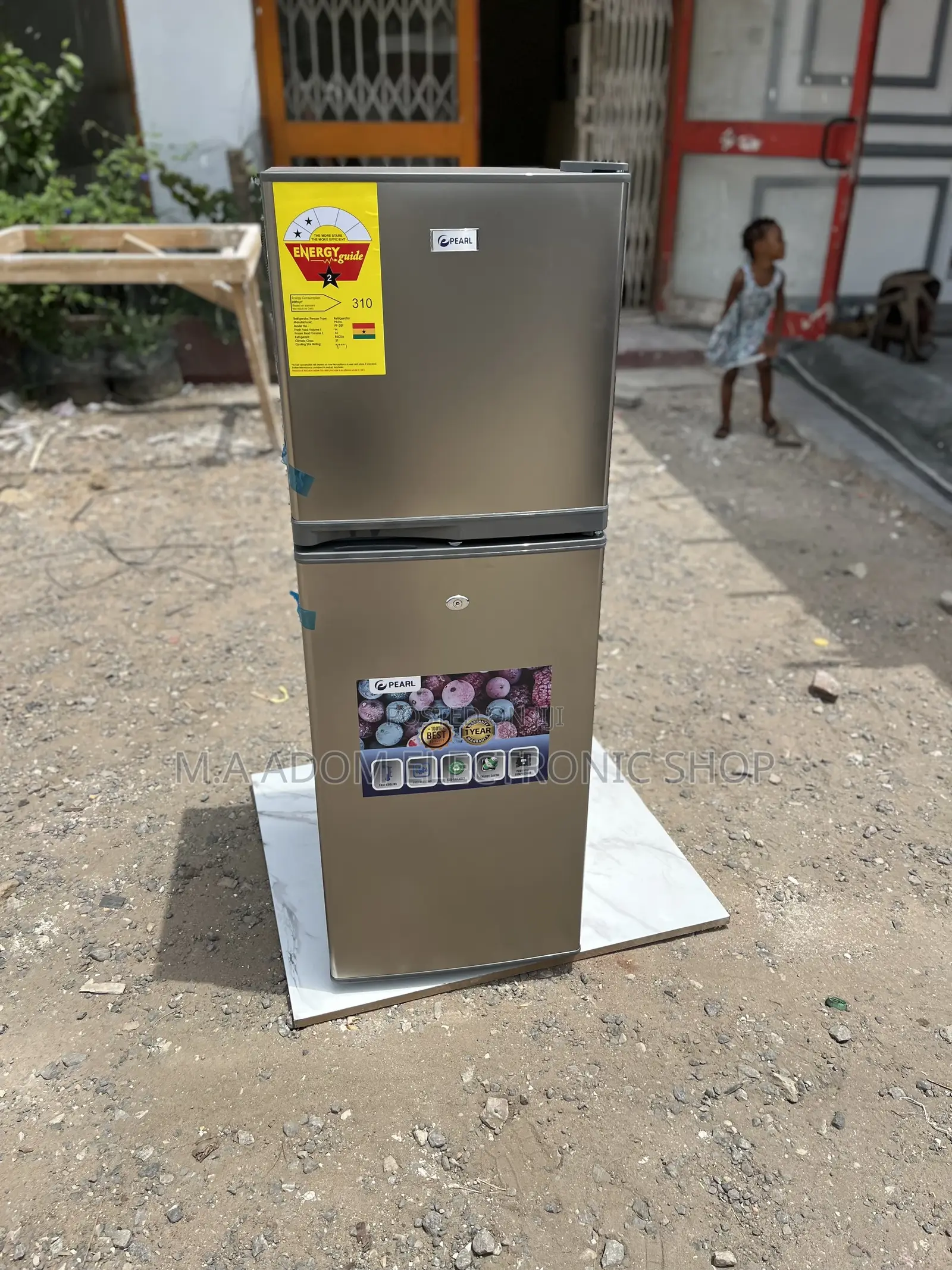 Pearl 138L Double Door Fridge
