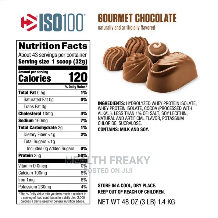 Dymatize Iso100 Whey Protein Isolate Hydrolyzed 3lb