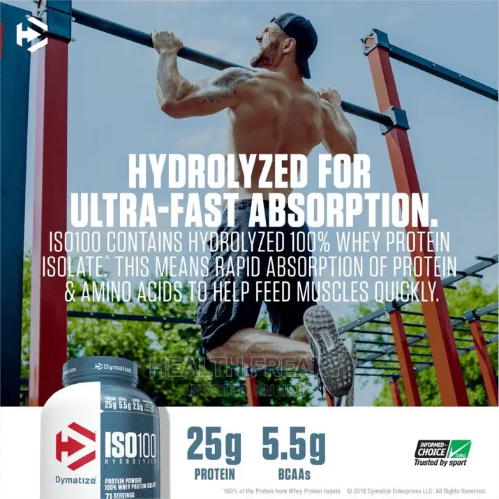 Dymatize Iso100 Whey Protein Isolate Hydrolyzed 3lb