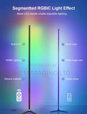 L Shape RGB Led Tube Light Floor Lamp