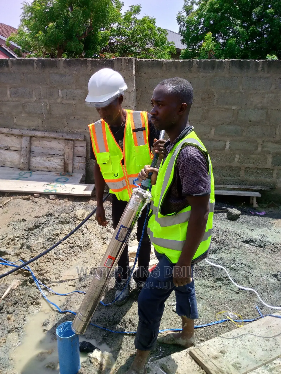 Borehole Drilling Construction And Pump Installation.