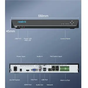 Reolink 36 Channel NVR for CCTV Security Camera System