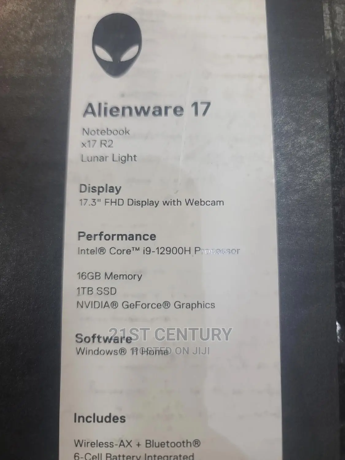 New Laptop Dell Alienware X17 R2 16GB Intel Core i9 SSD 1T