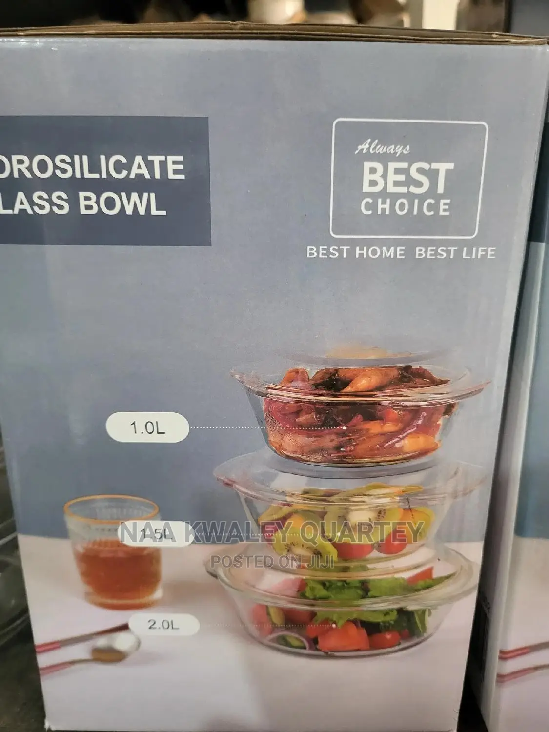 3pcs Best Borosilicate Glass Bowls Set