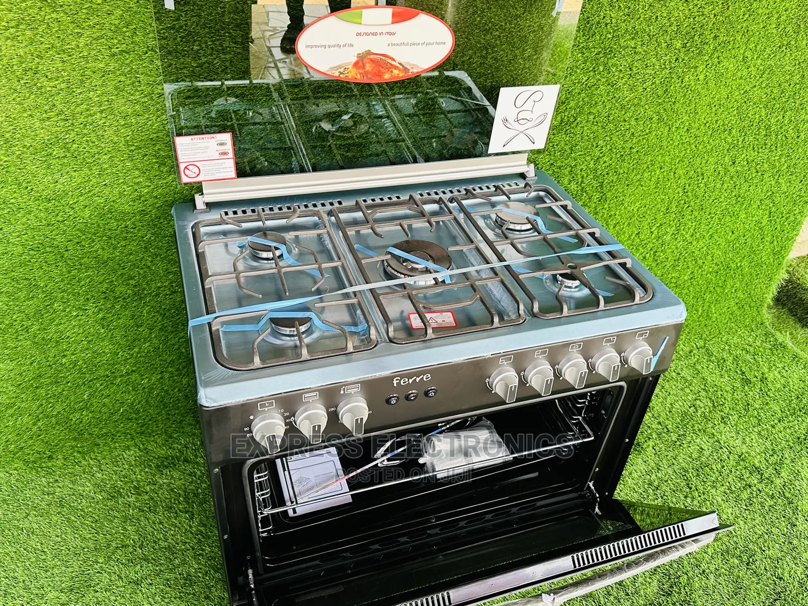 Mesmeric Built in Light Ferre 60/90 5B Stove Gas Cooker Oven