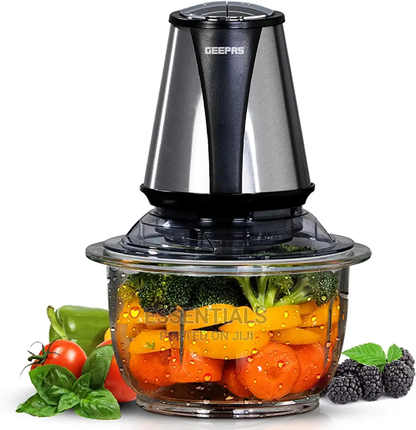 Geepas 400W Mini Food Processor | 1.2L Glass Jar Bowl