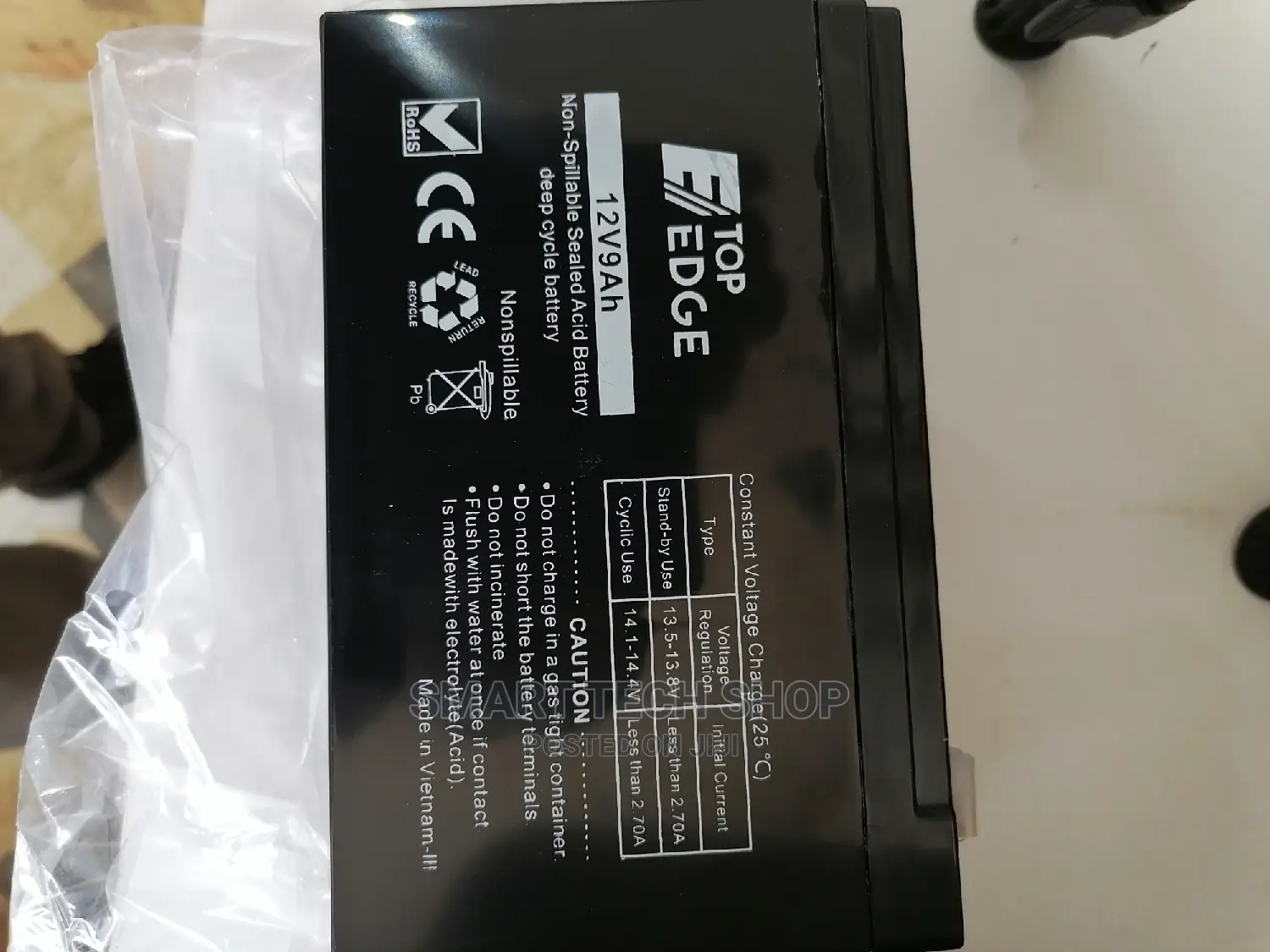 Top Edge 12V 9ah Sealed Lead Acid Battery.