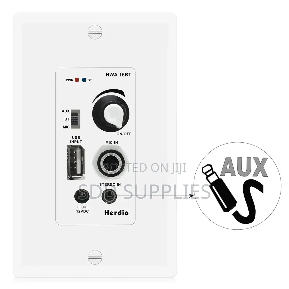 Herdio In-Wall Bluetooth Amplifier for Smart Home