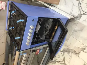 4 Gas Burner Oven Grill Blue 50x50