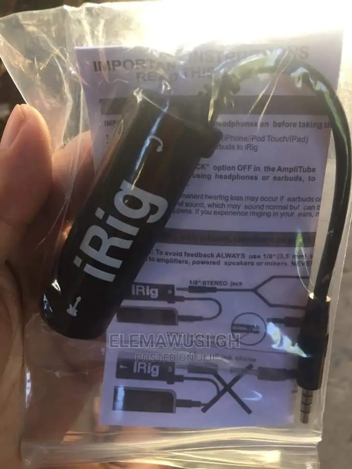 Irig Guitar Interface Converter Replacement for Phone iPad