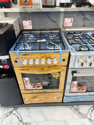 4burner Wooden Style Design Oven Gas Cooker Volcano