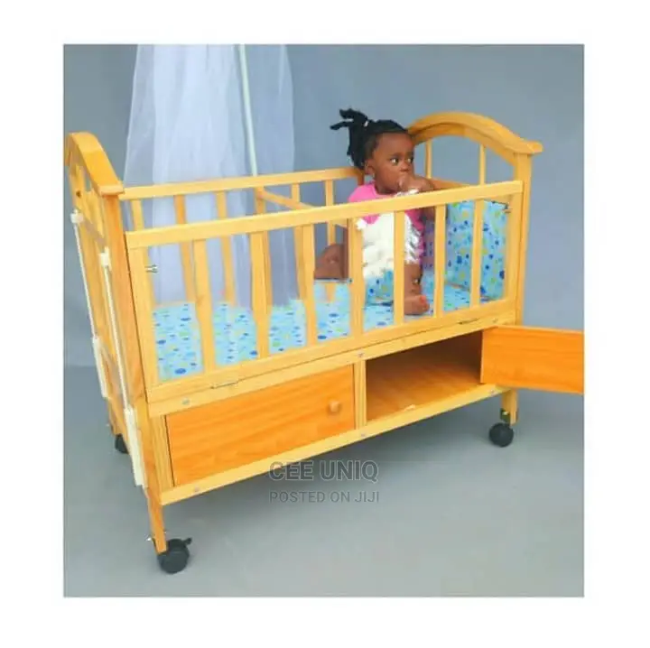 2 in 1 Baby Wooden Cot
