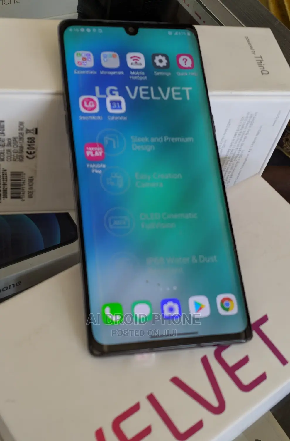 New LG Velvet 5G 128 GB Black