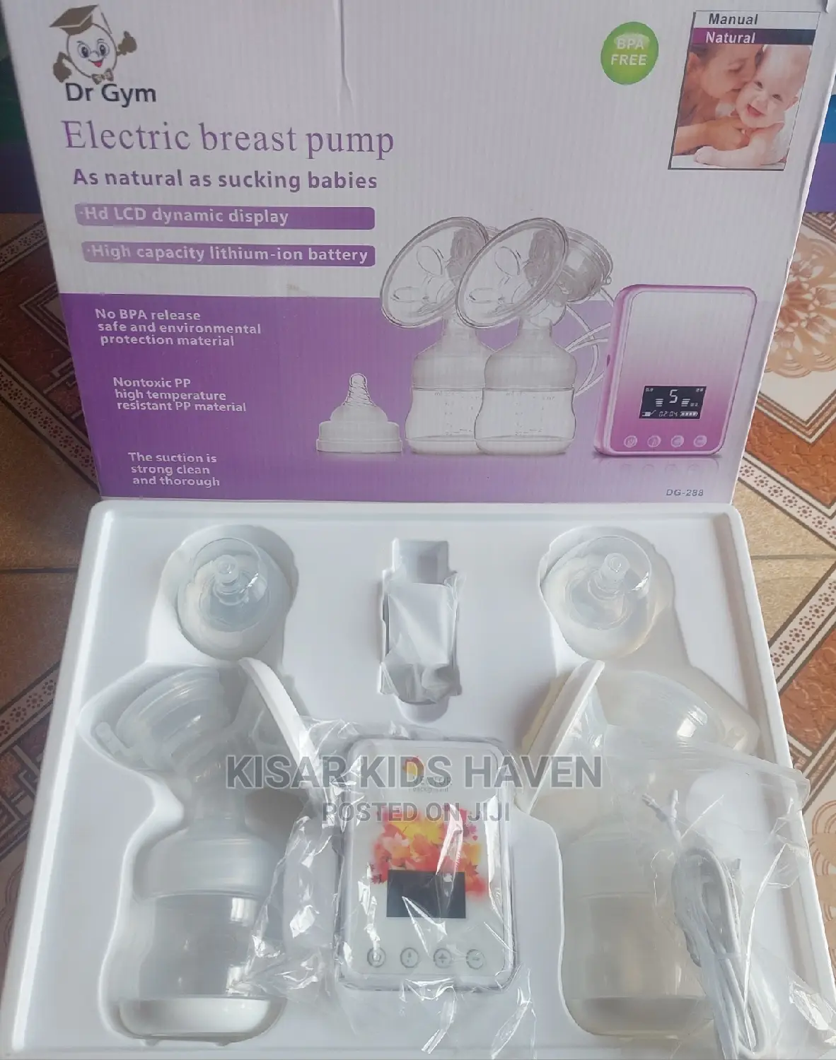 Dr Gym Rechargeable Breastpump, Double Pump