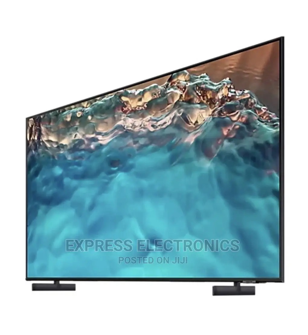 Diagonal Glossy Display Samsung 85”Bu8000 UHD +Hometheater