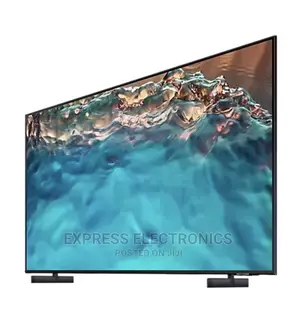 Diagonal Glossy Display Samsung 85”Bu8000 UHD +Hometheater