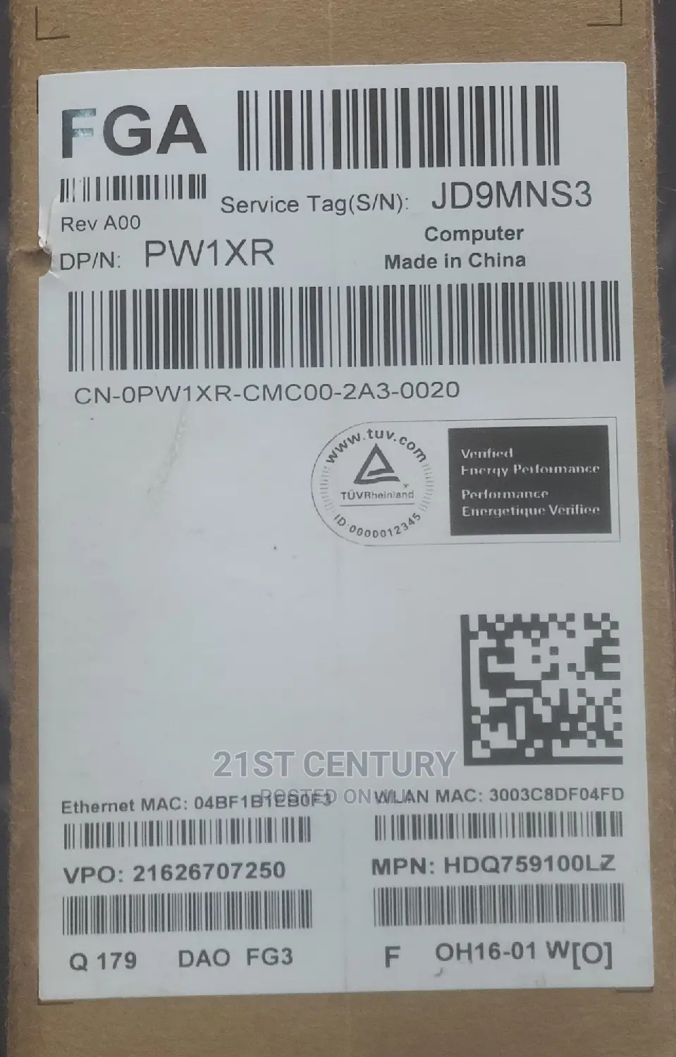 New Laptop Dell Alienware M17 R5 32GB AMD Ryzen SSD 1T
