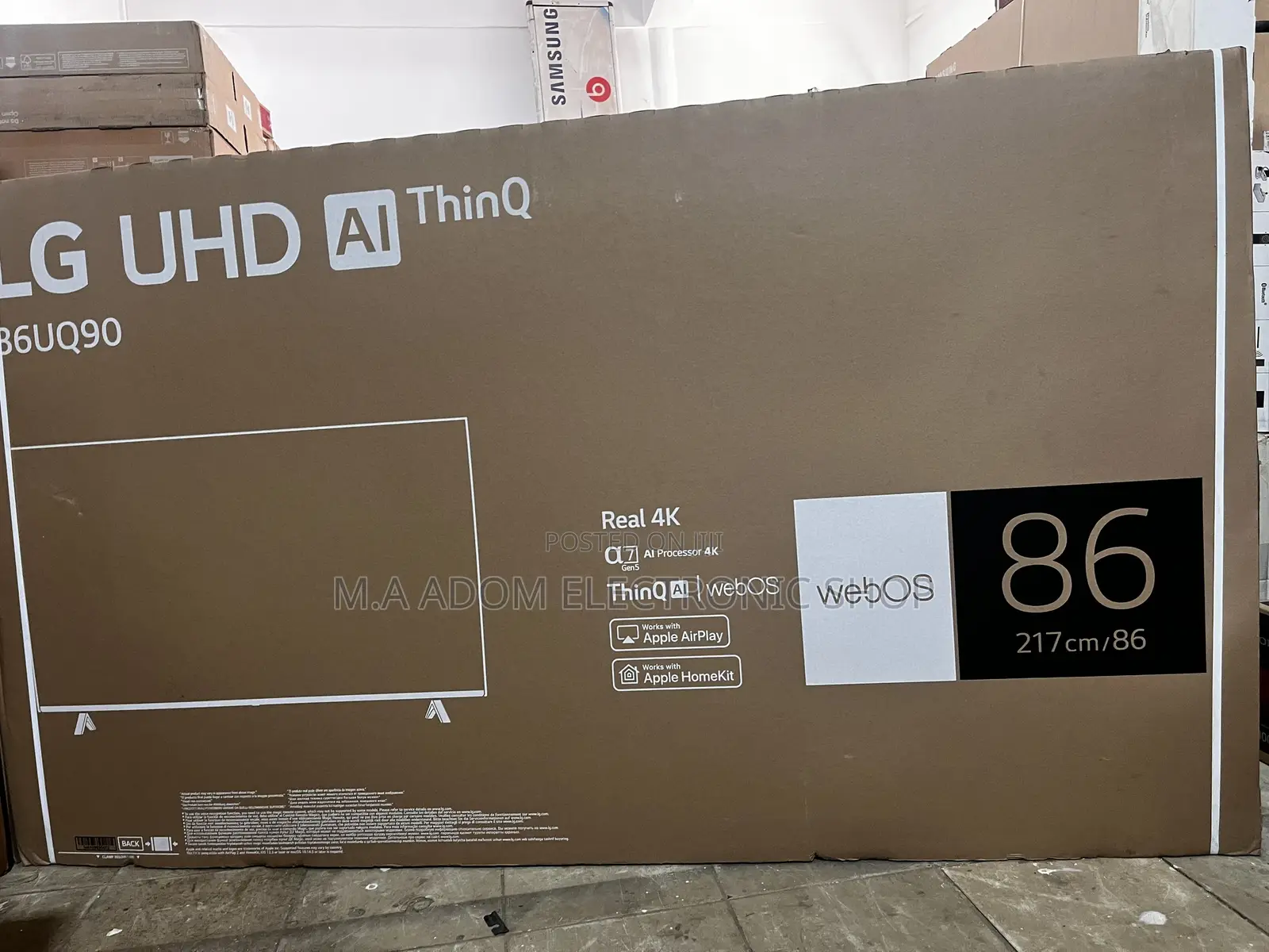 LG UHD TV 86 Inch UQ90 Series, Cinema Screen Design