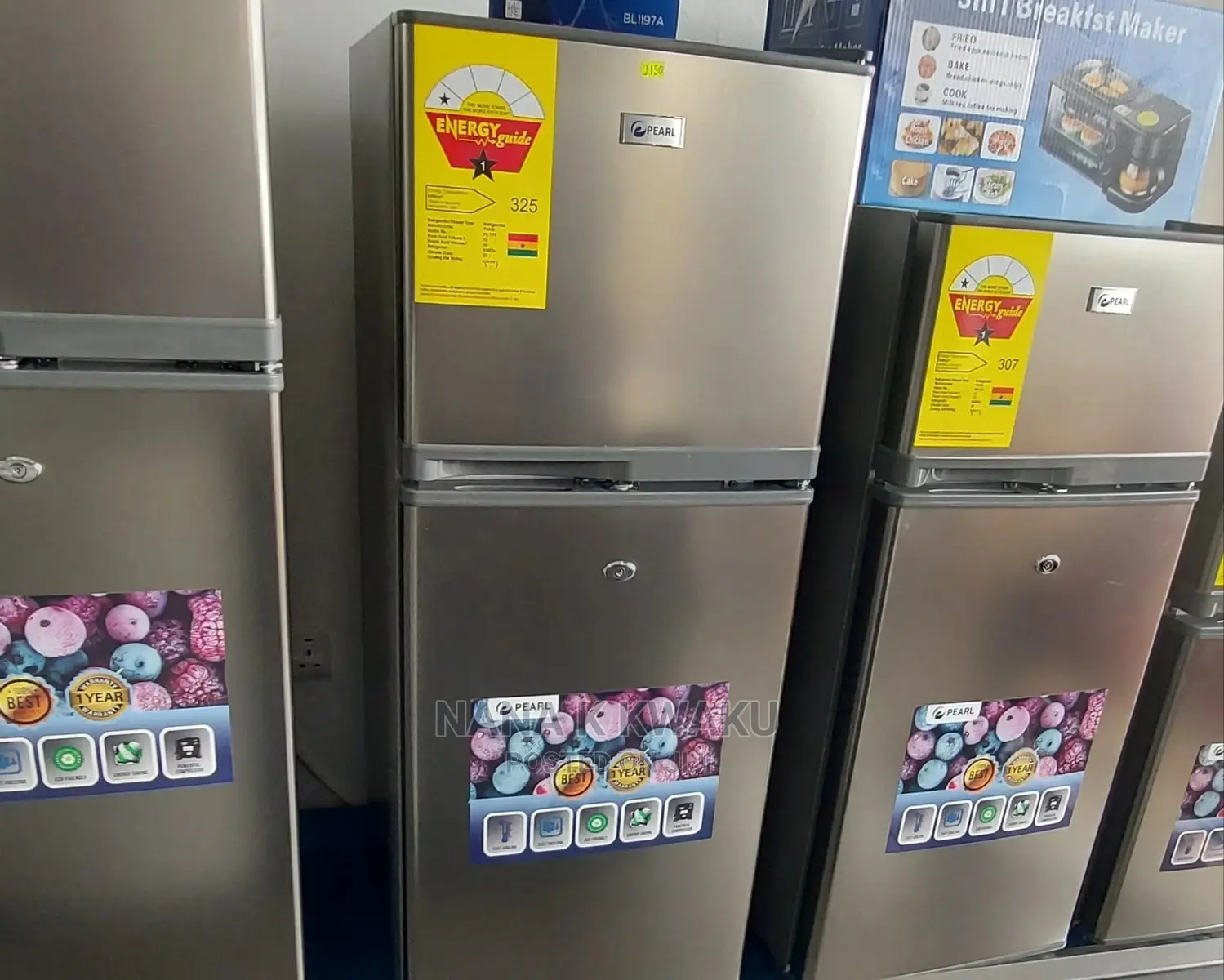 Cool Pearl PF17 Double Door Fridge With Top Freezer