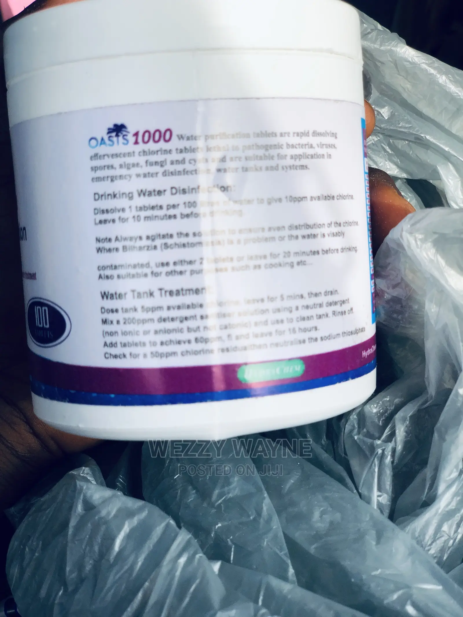 Purification Tablet for Treatment