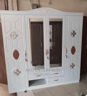 4 in 1 and 3 in 1 White Wood Wardrobe With Drawers