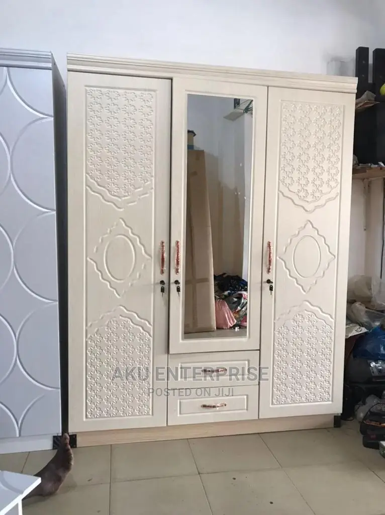 4 in 1 and 3 in 1 White Wood Wardrobe With Drawers