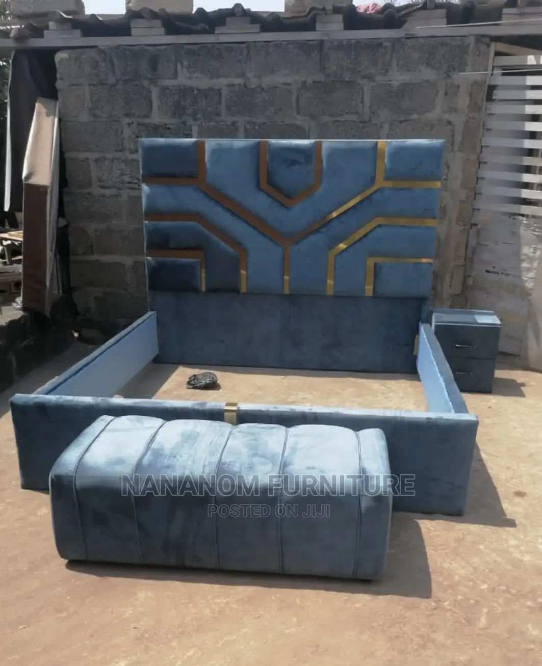Turkish Double Bed With Seat and Drawer Available
