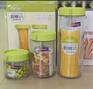 3pcs Glass Storage Jars