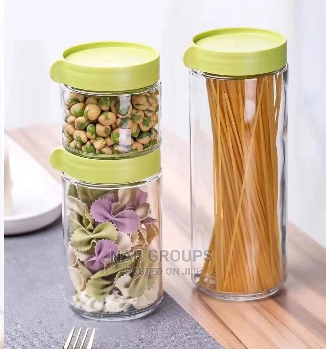 3pcs Glass Storage Jars