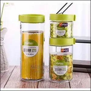 3pcs Glass Storage Jars