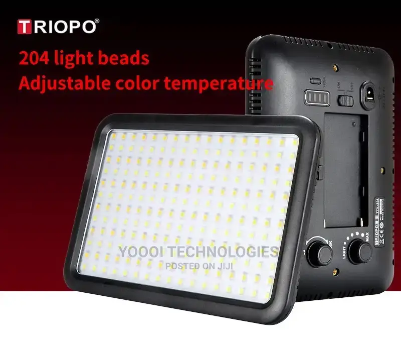 Triopo Bi Color Camera Top Led Light With Battery Charger