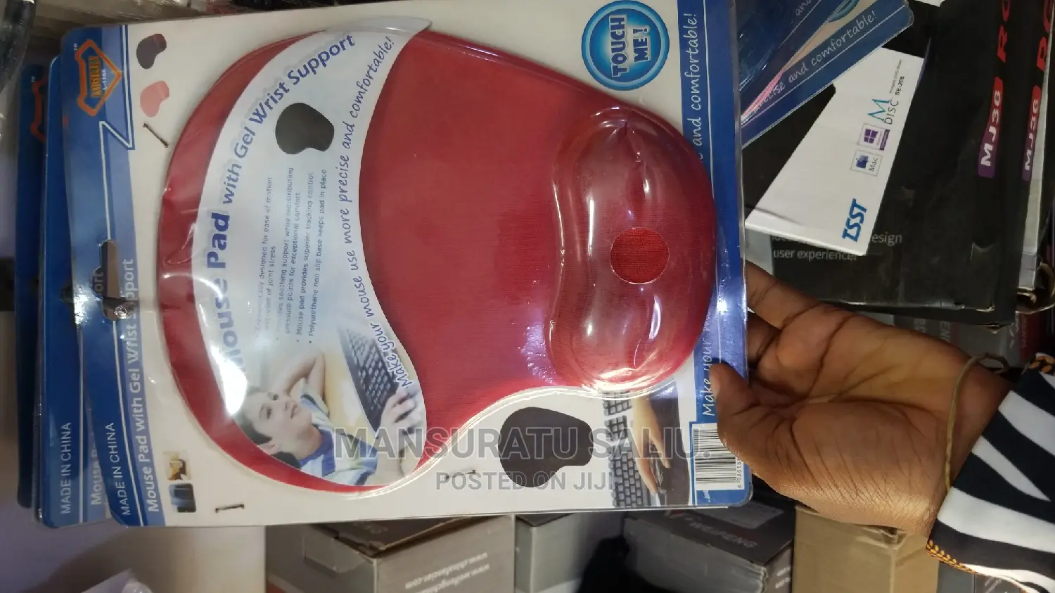 Mouse Pad With Gel Wrist Support