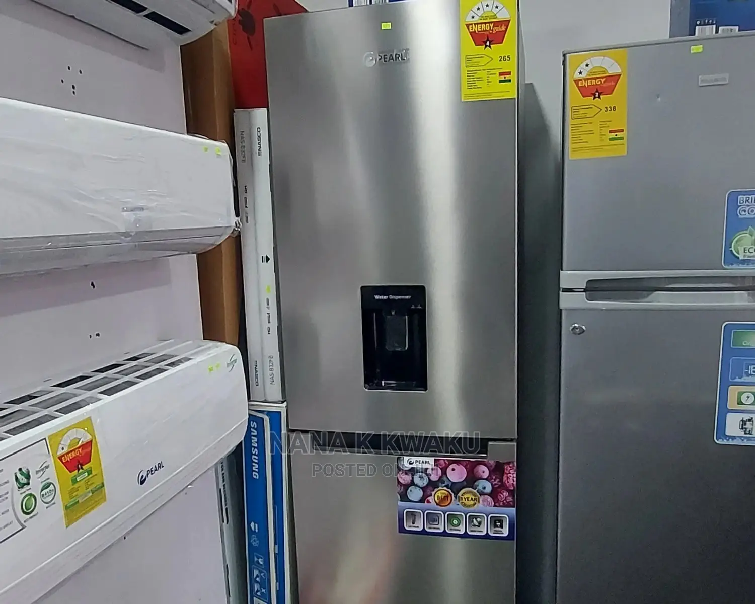 Boss_pearl Pf_405 Double Door Fridge With Bottom Freezer