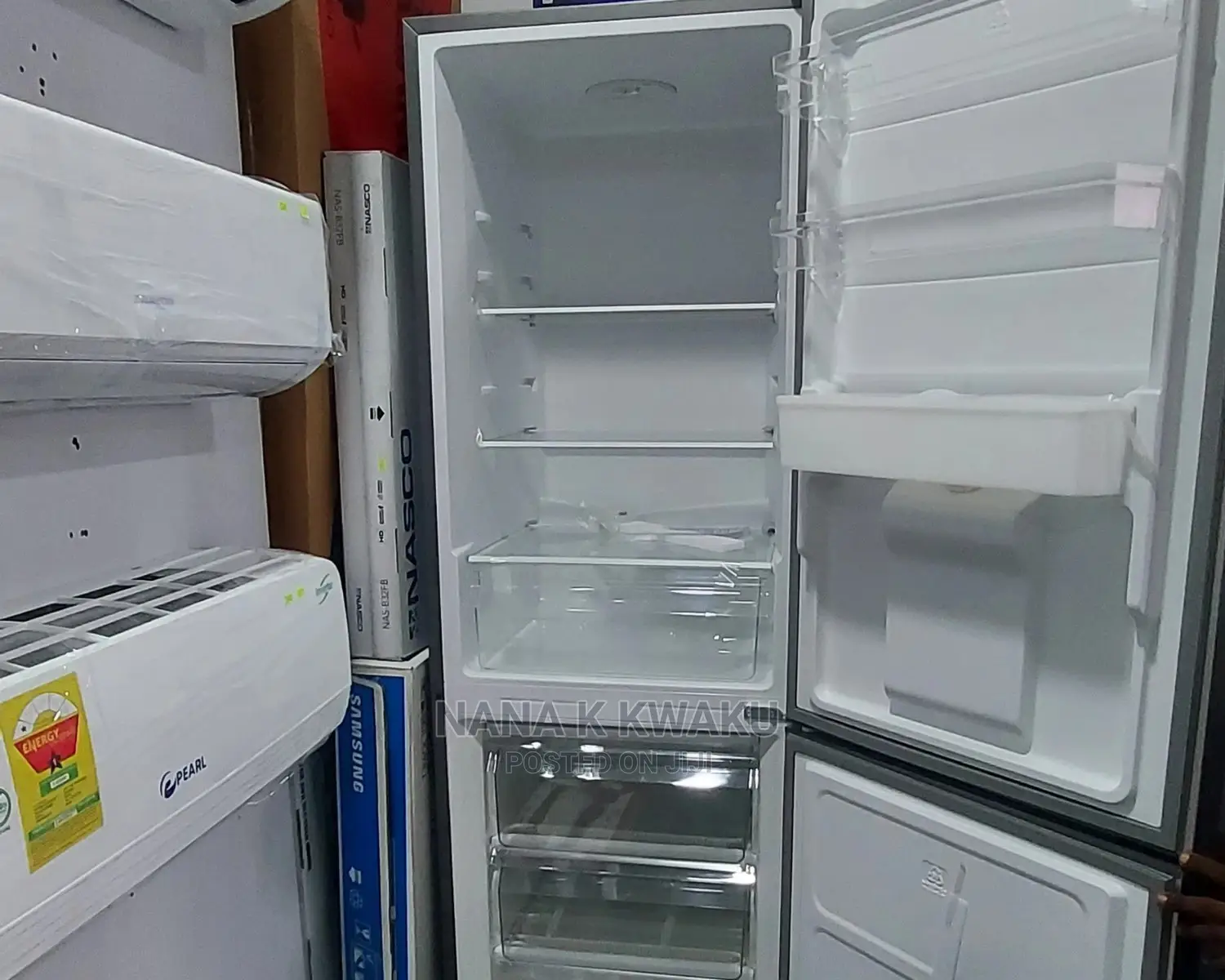 Boss_pearl Pf_405 Double Door Fridge With Bottom Freezer