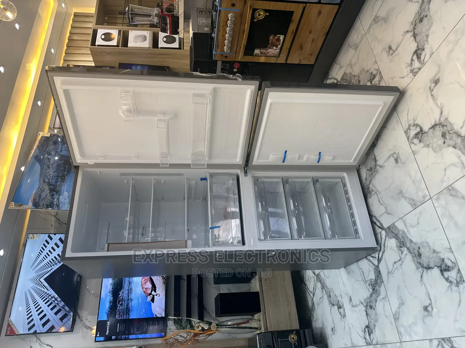 Tempered Glass Shelves Chiq 2door Fridge CHBM-370W