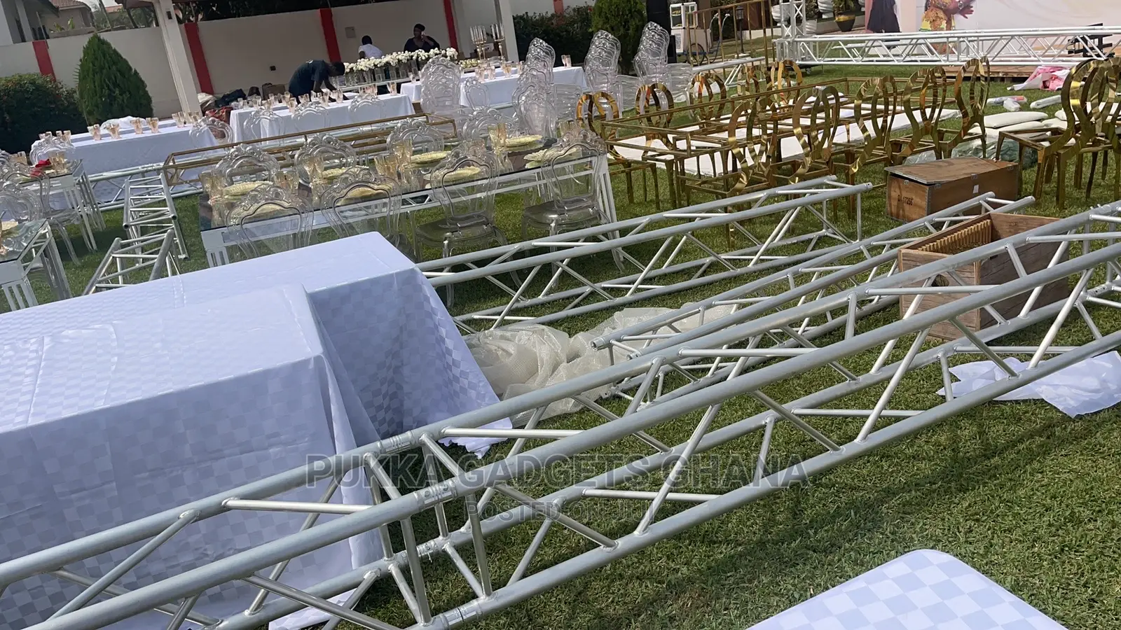 Trusses , Chandeliers, Stage, Lighting Services and Rentals