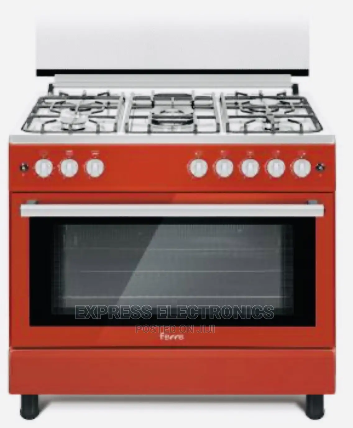 60/90 Red Cooker Oven Grill Rotisserie Ferre 5burner Gas
