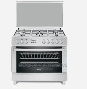 Inox Sliver Color Ferre All Gas 5burner Stove Ovenrotisserie