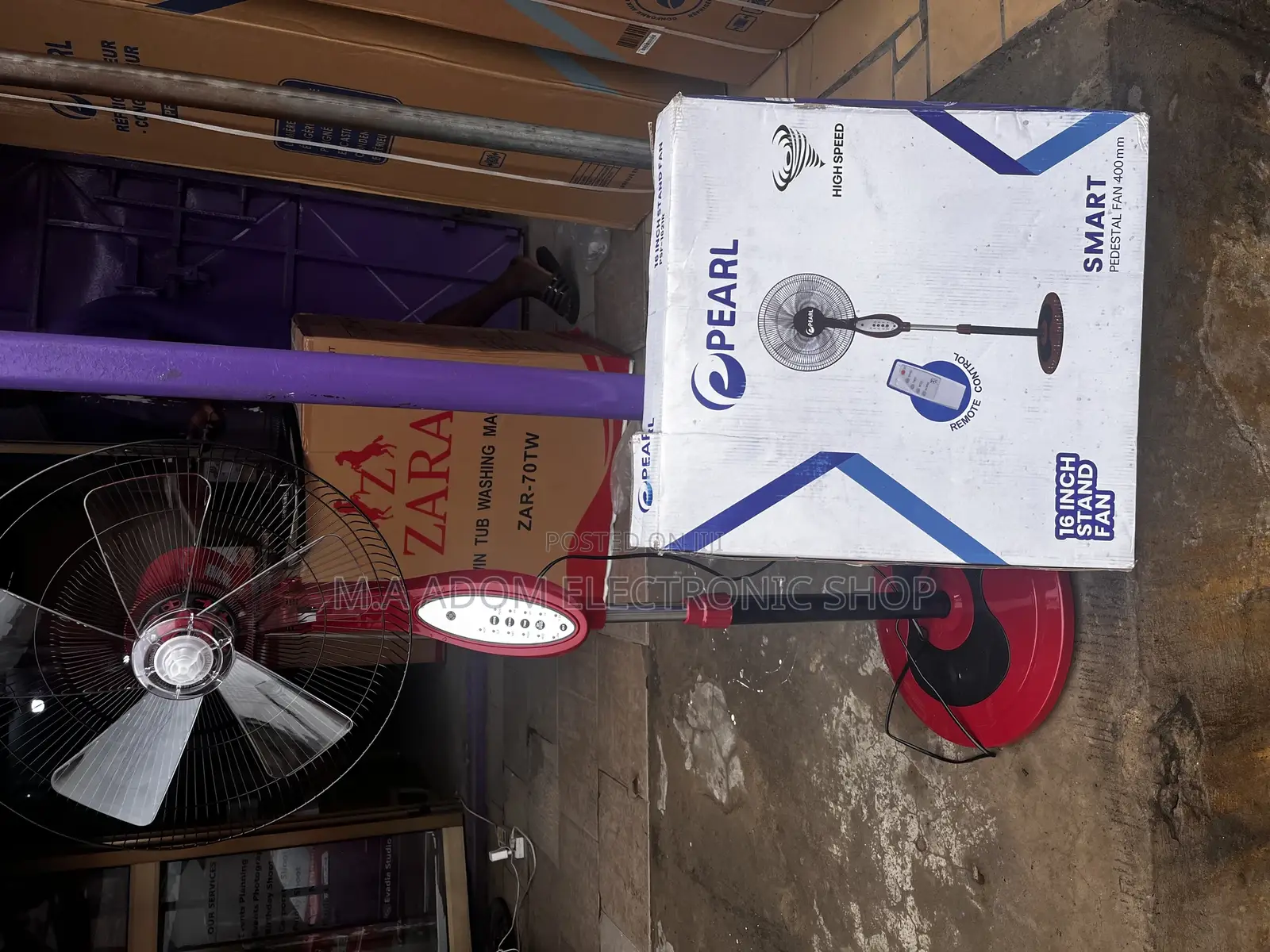 Pearl 16” Standing Fan With Remote