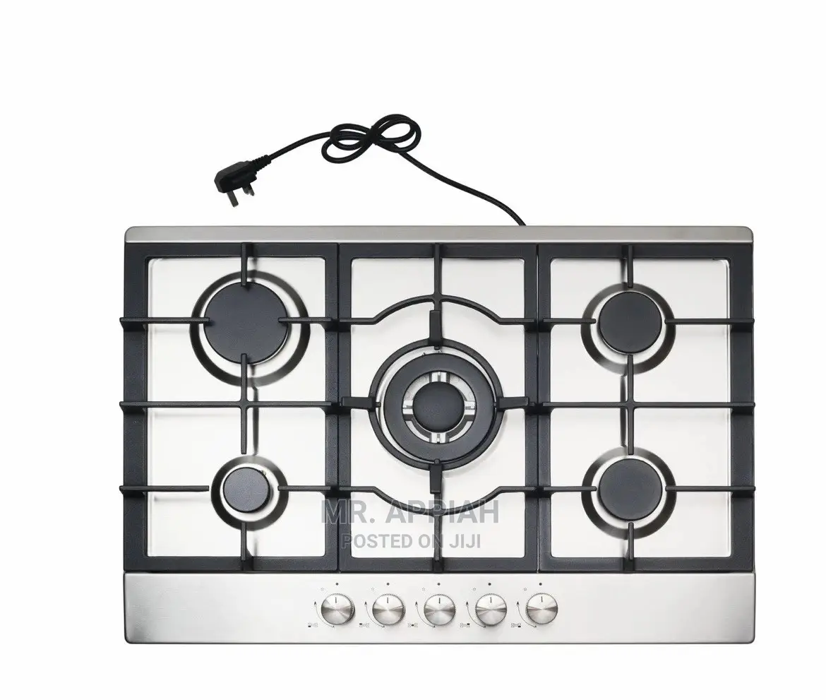 Midea 90G50ME Electriq 75cm 5 Burner Gas Hob Stainless Steel