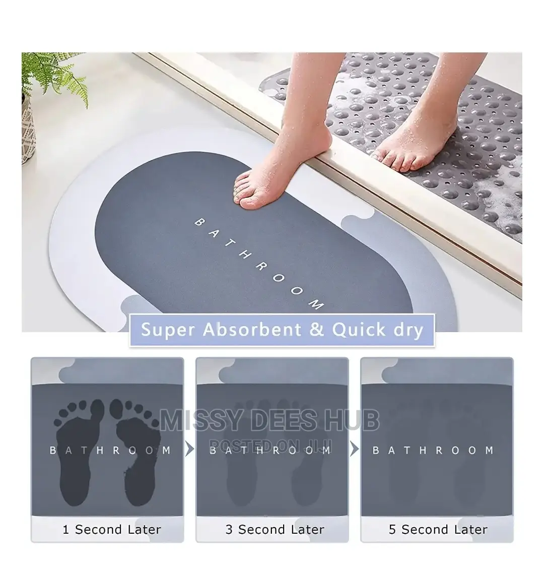 Super Absorbent Bathroom Mat - Medium Sized