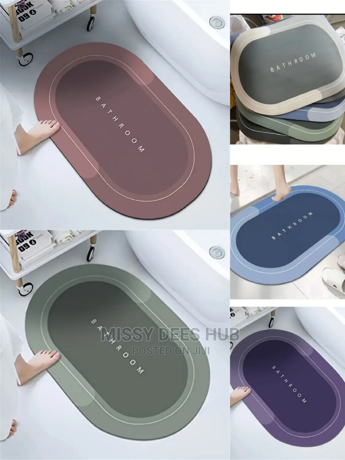 Super Absorbent Bathroom Mat - Medium Sized