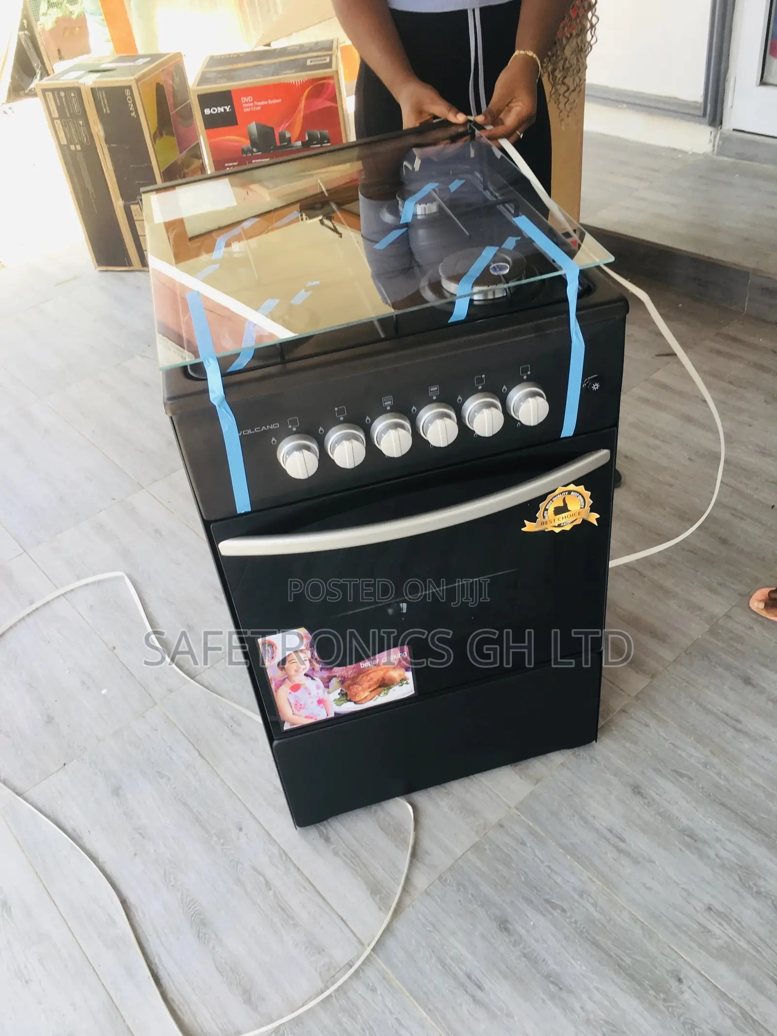Chigo 4 Burner Gas Cooker 50×50 Oven and Grill