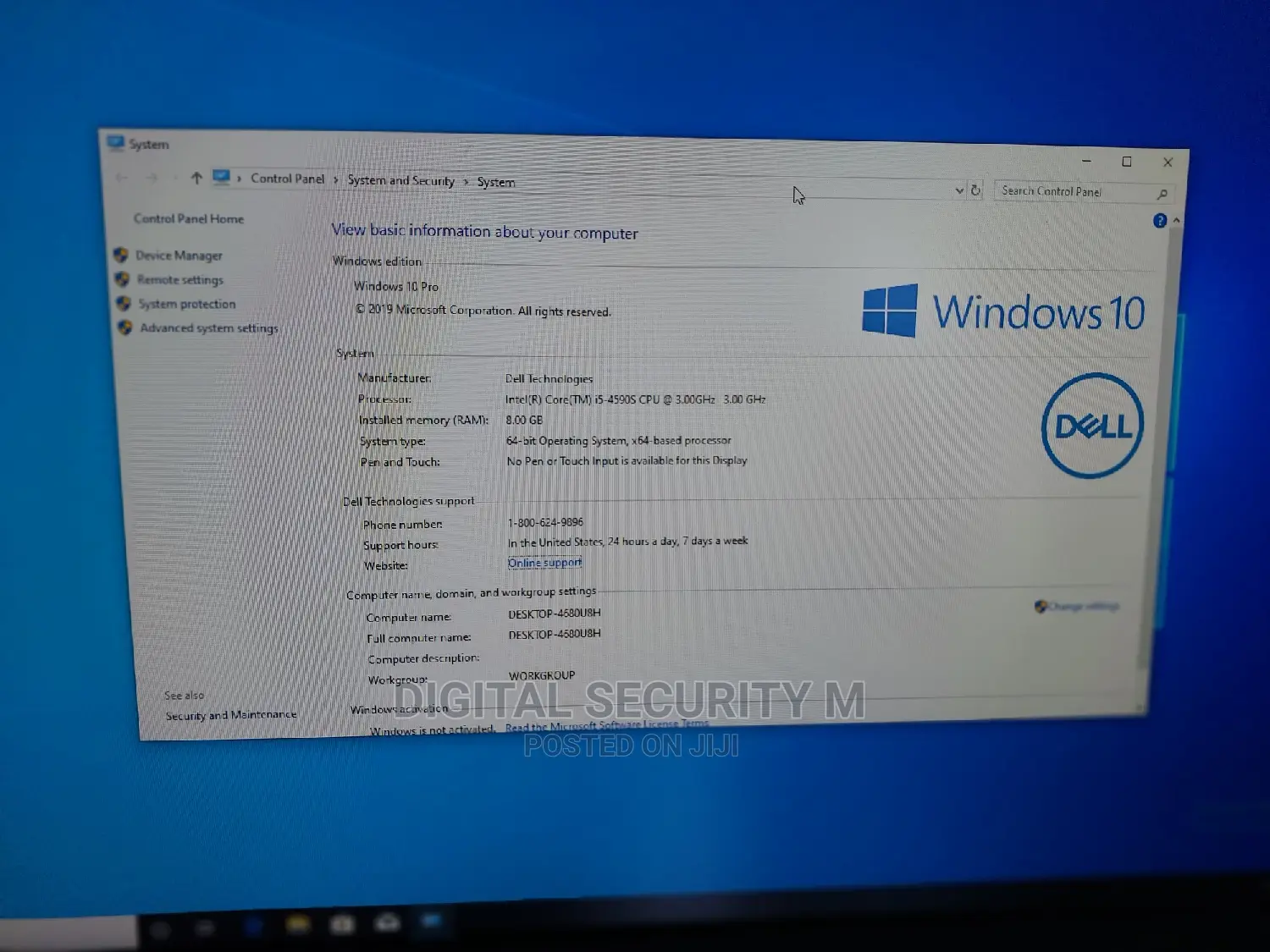 Desktop Computer Dell OptiPlex 3090 8GB Intel Core i5 SSD 128GB