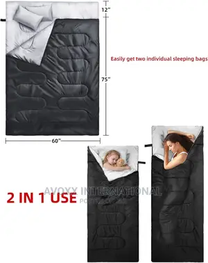 Ohuhu Sleeping Bags for Adults With 2 Pillows 2 Person