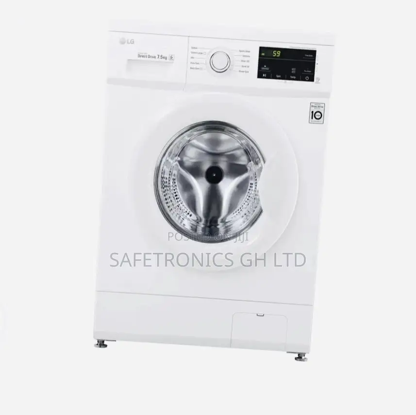 LG Front Load (Wash Only) Washing Machine 7kg, White, Invert