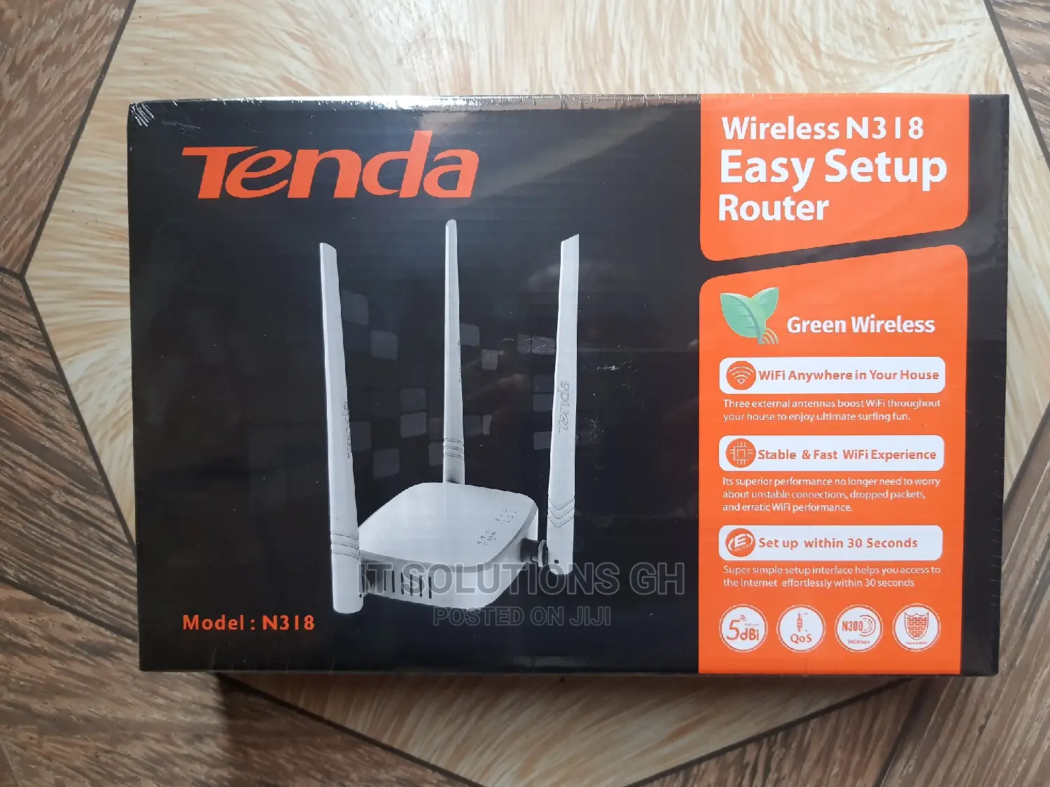 Tenda 2.4g Wifi Router 300mbps, 1wan +3 Lan