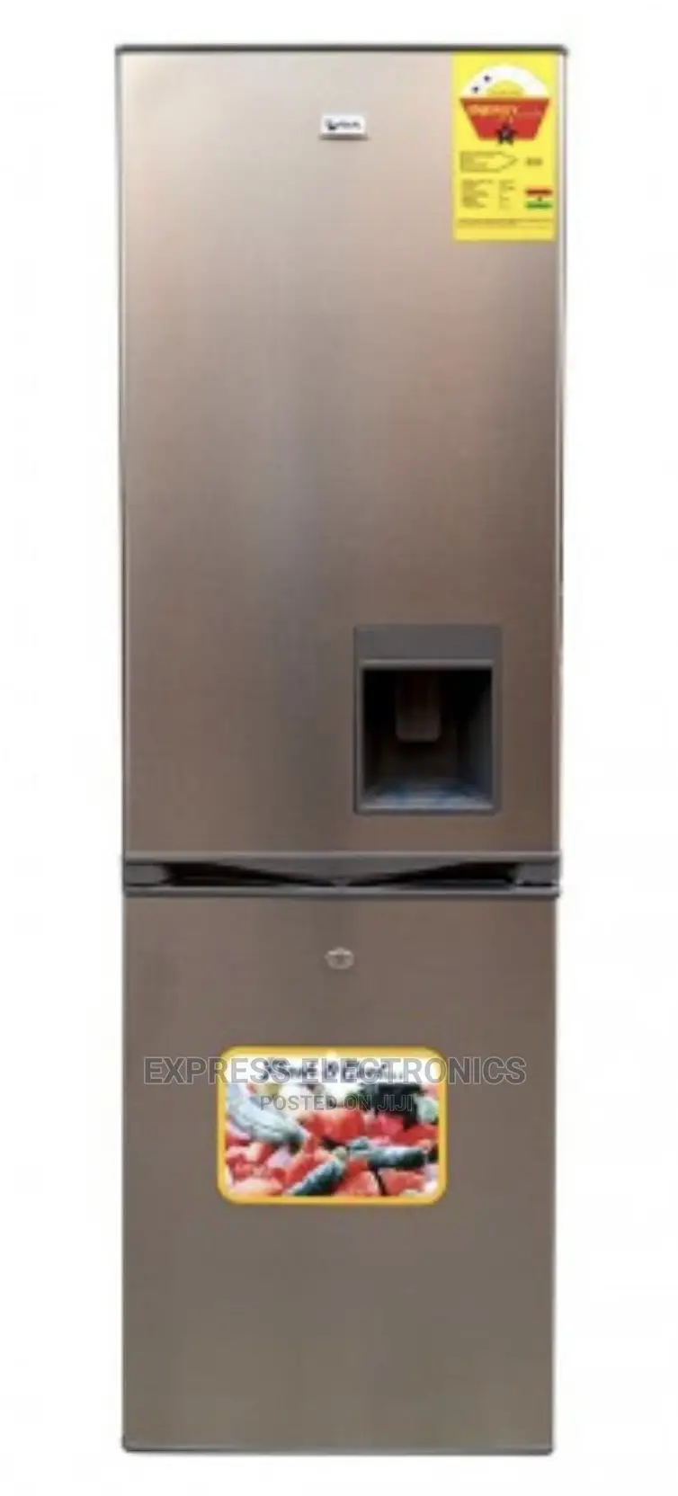 PF-330BWD Sleek Grey Design Double Door Pearl Fridge